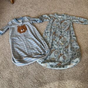 Cozy Blue Fleece Baby Sleep Sacks